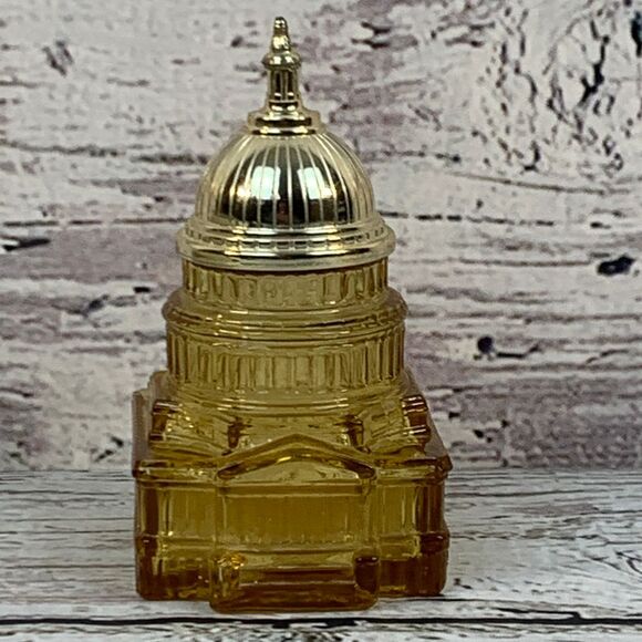 Avon "The Capitol" Tribute After Shave Amber‎ EMPTY Bottle Collectible Vintage - Picture 1 of 5